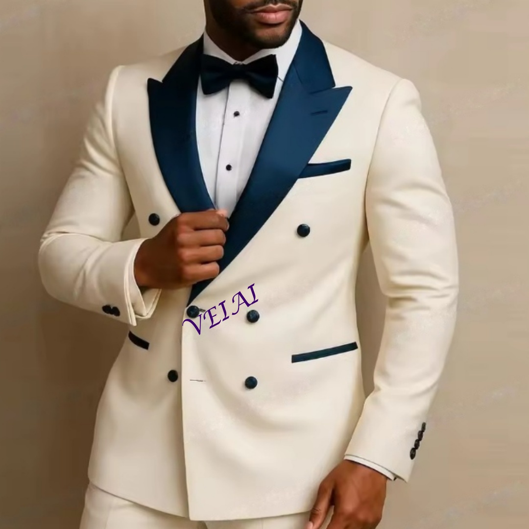 Men'S Grooming Daily - New Blue Collar White Men Suit