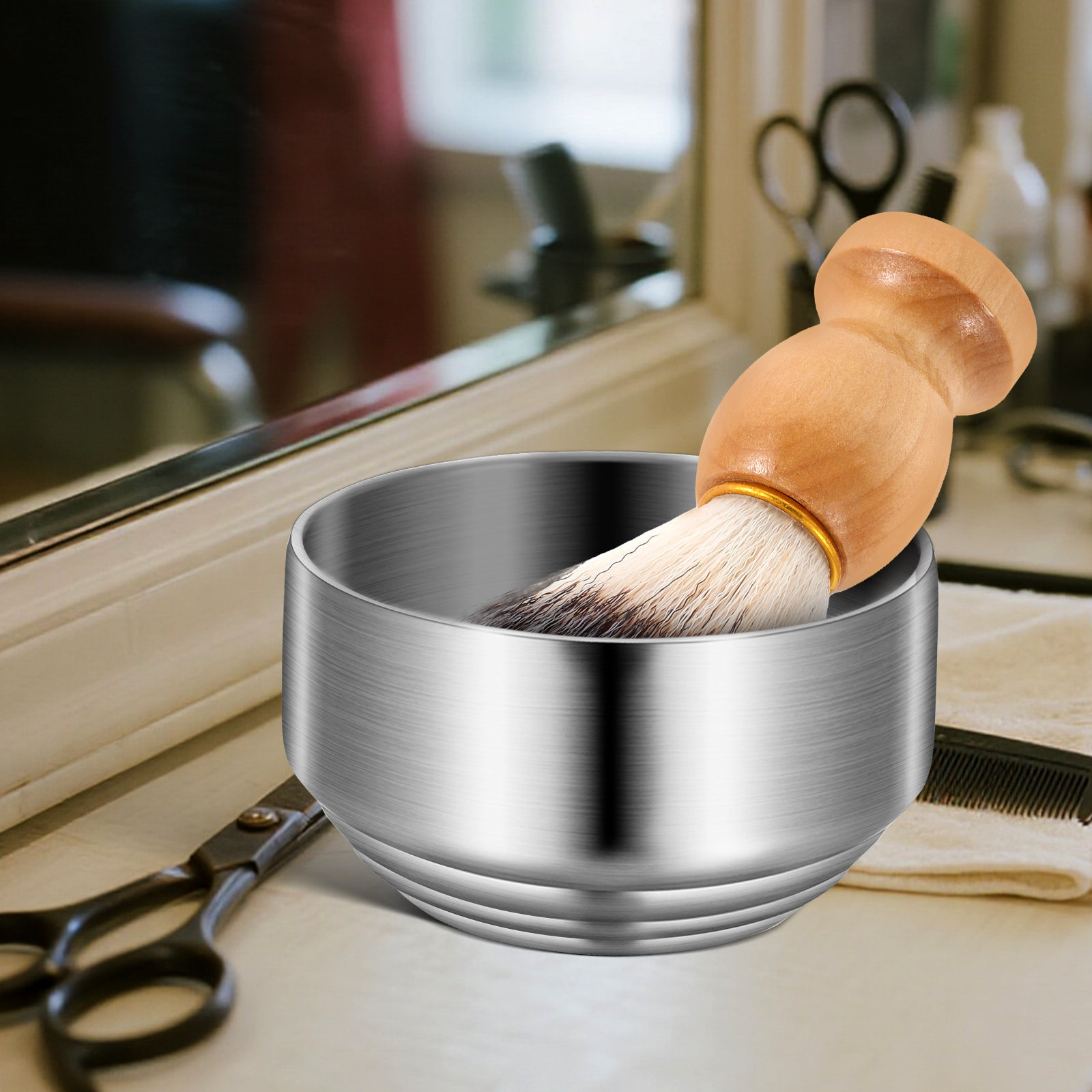 Premium Stainless Steel Shavin - Men'S Grooming Facial ulasan dan harga