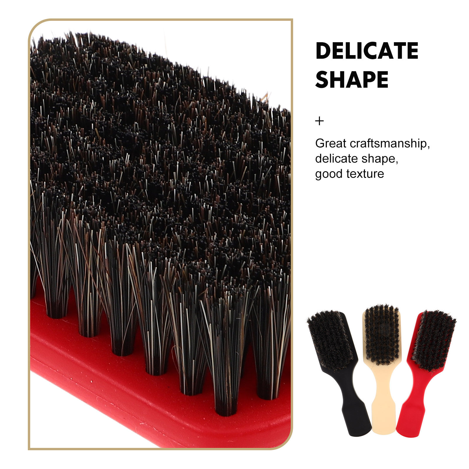 3Pcs Horse Hair Beard Brush Se - Men'S Grooming Facial ulasan dan harga