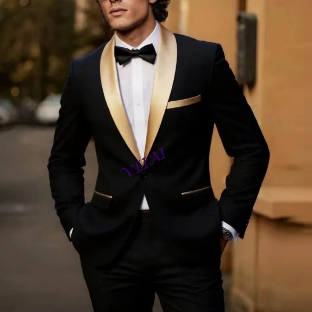 CustomizedNew Gold Lapel Black - Men'S Grooming Daily ulasan dan harga