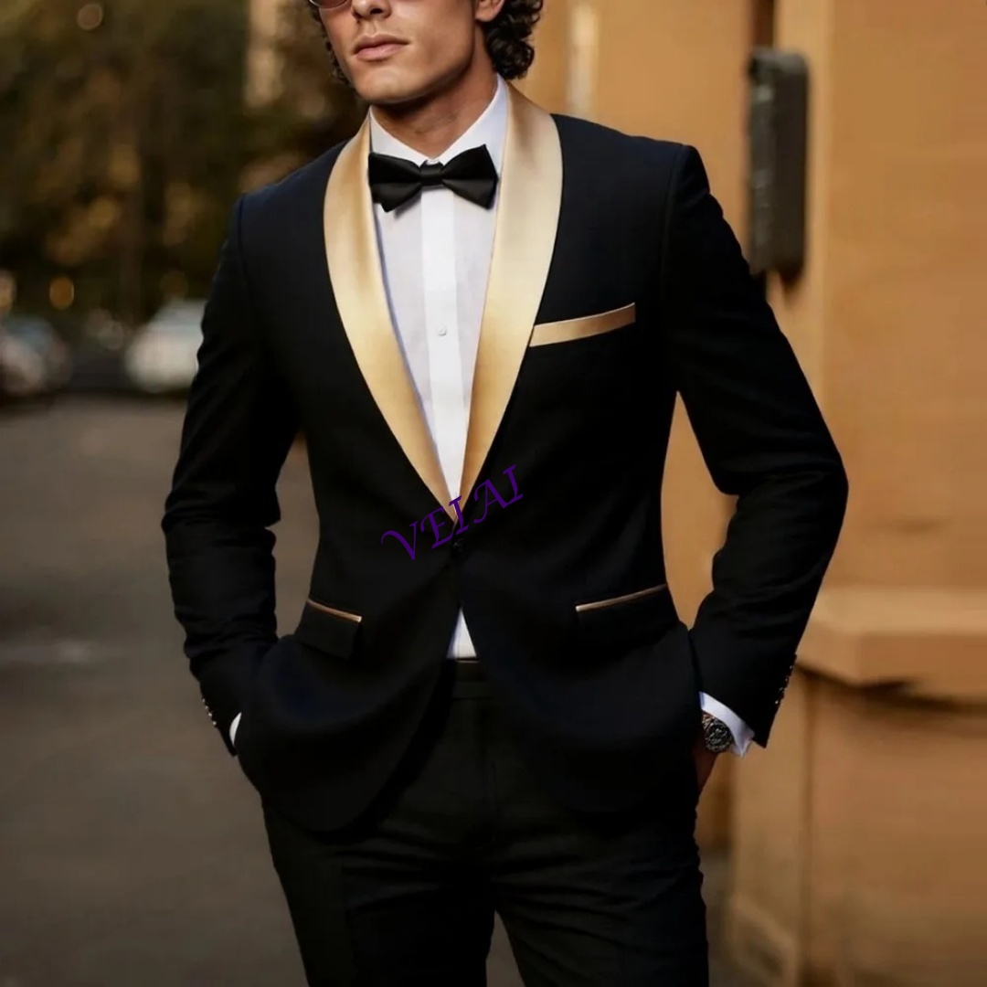 CustomizedNew Gold Lapel Black - Men'S Grooming Daily ulasan dan harga