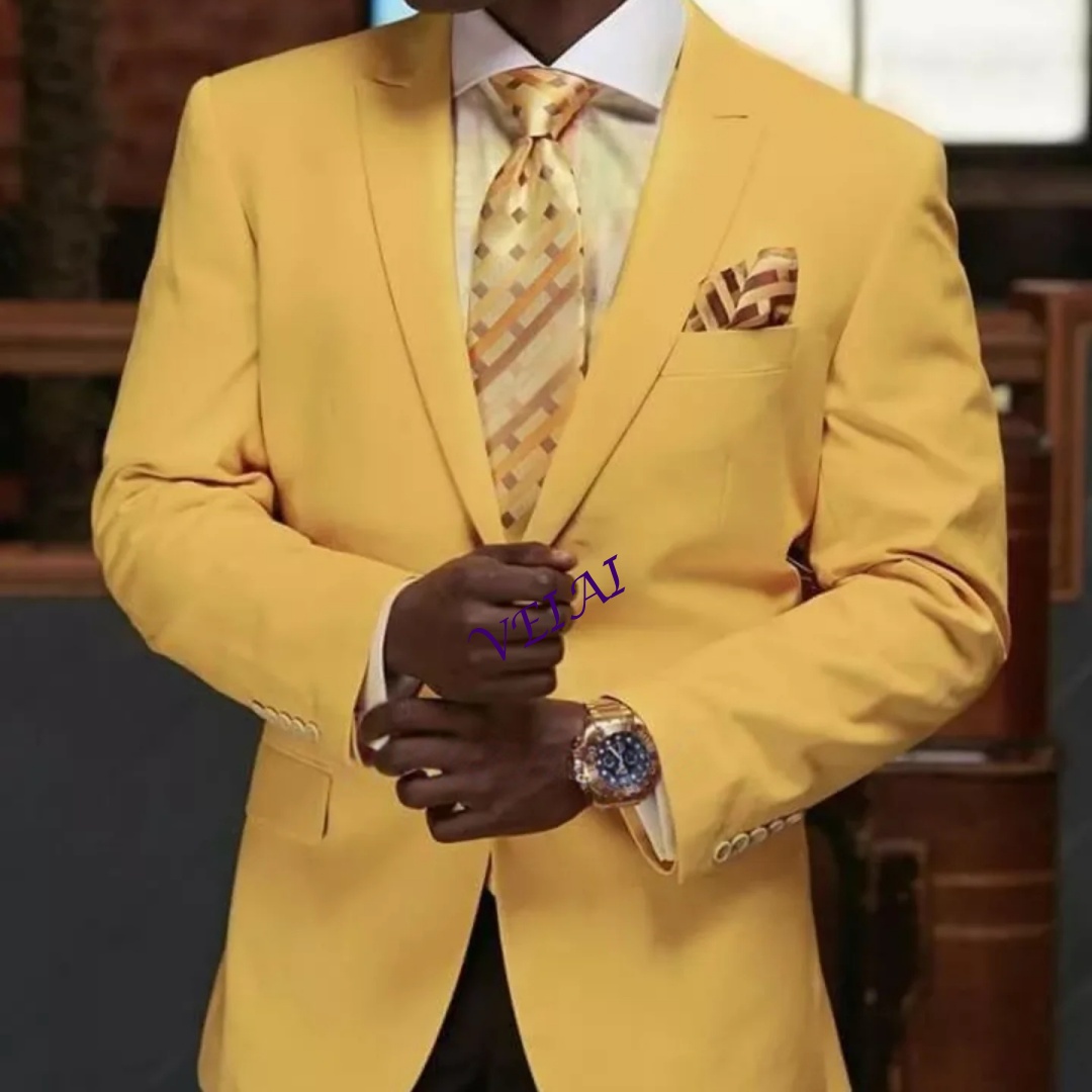 Formal Wedding Men's Suits Yel - Men'S Grooming Daily ulasan dan harga