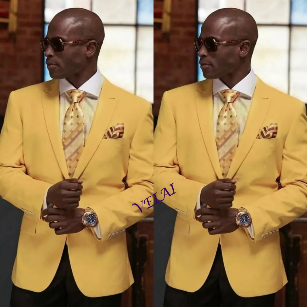 Formal Wedding Men's Suits Yel - Men'S Grooming Daily ulasan dan harga